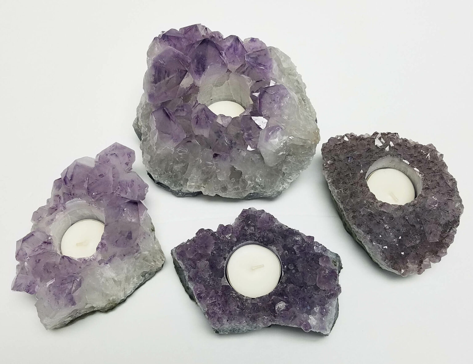 Amethyst Cluster Candleholder