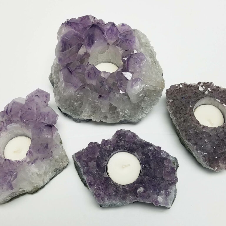 Amethyst Cluster Candleholder