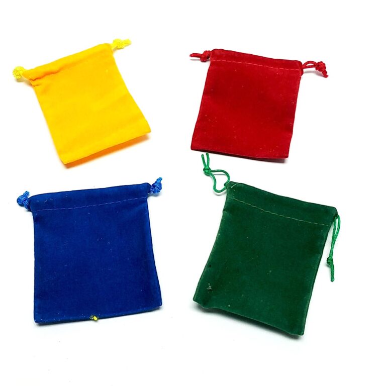 Suede Bag, Bright, 4 Colors 2 x 3 inch