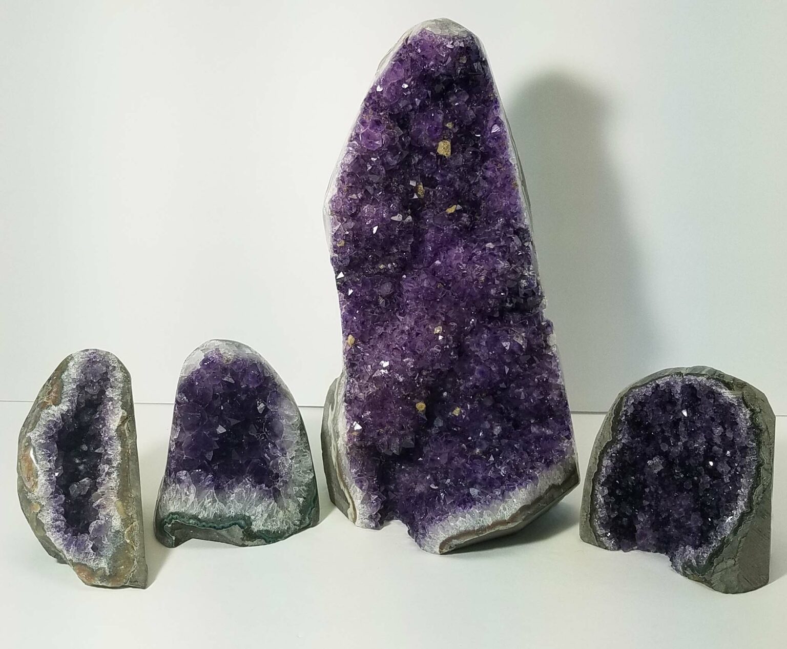 Polished Uruguayan Amethyst Clusters
