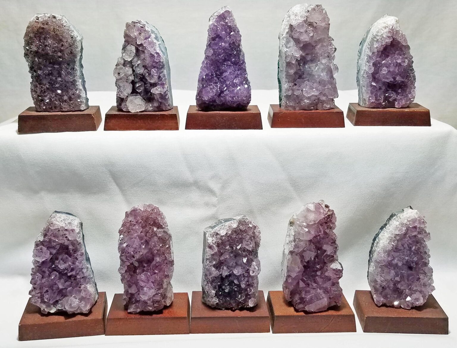 Amethyst on Wood Base