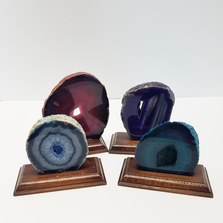 Agate Thick Slab on Wood Base