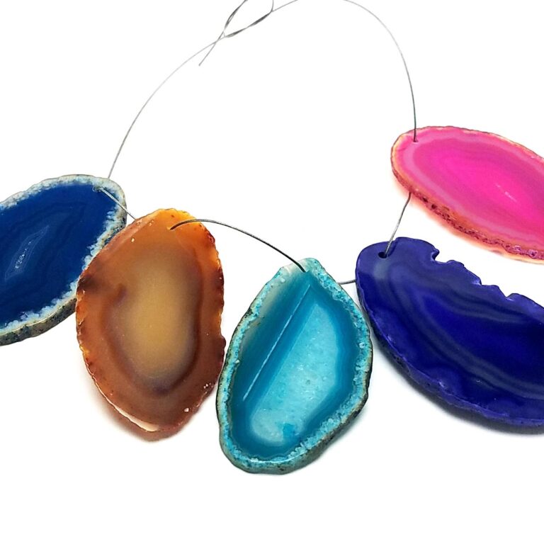 Drilled Agate Slices (100 pcs. per pkg.)