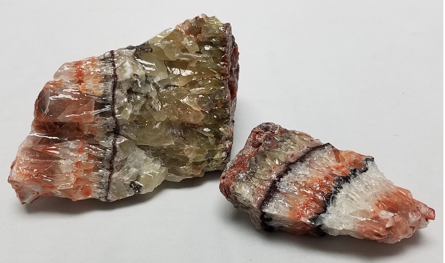 3 Color Calcite Chunks