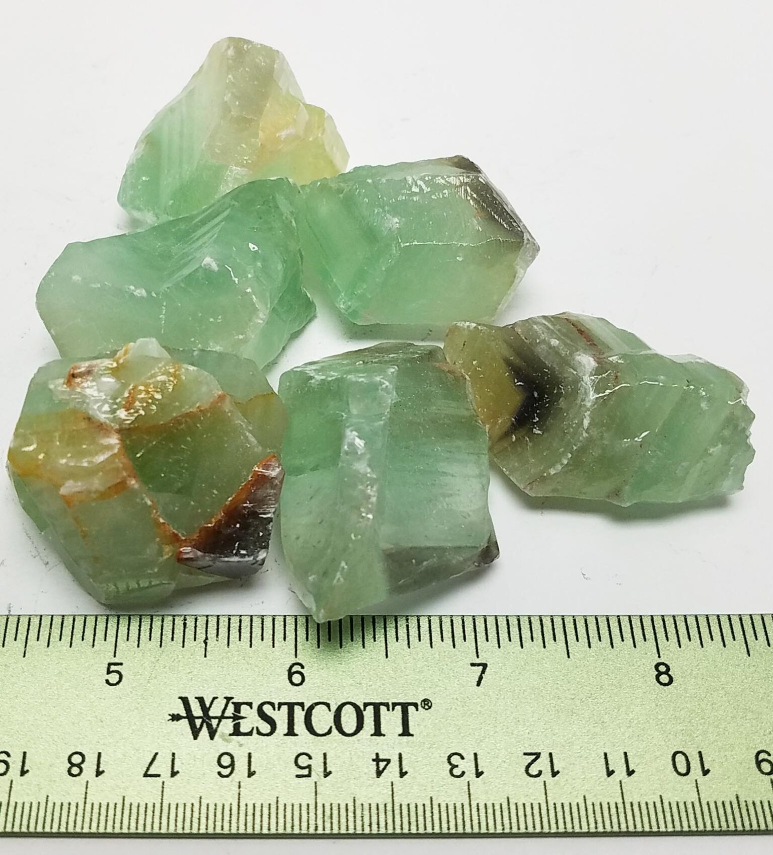 Green Calcite Chunks