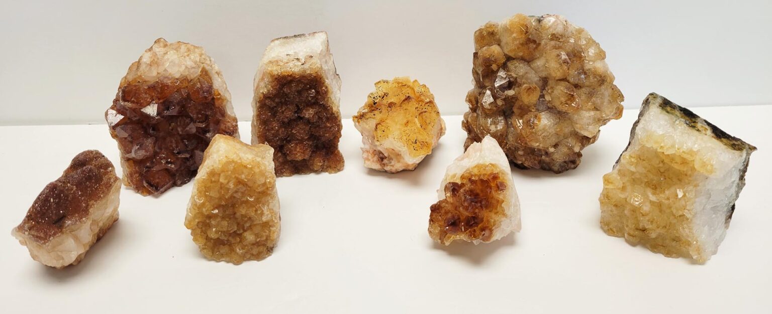 Citrine Clusters with Cut Base