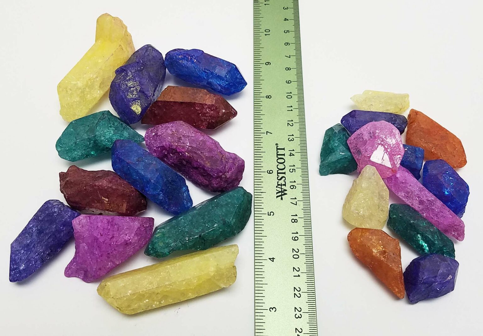 Dyed Quartz Crystal Points