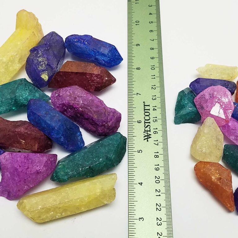 Dyed Quartz Crystal Points
