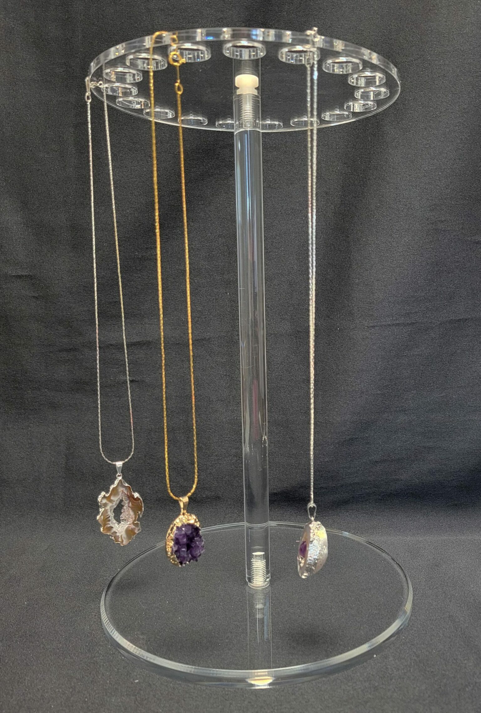 Rotating Necklace Display Fixture, 12"