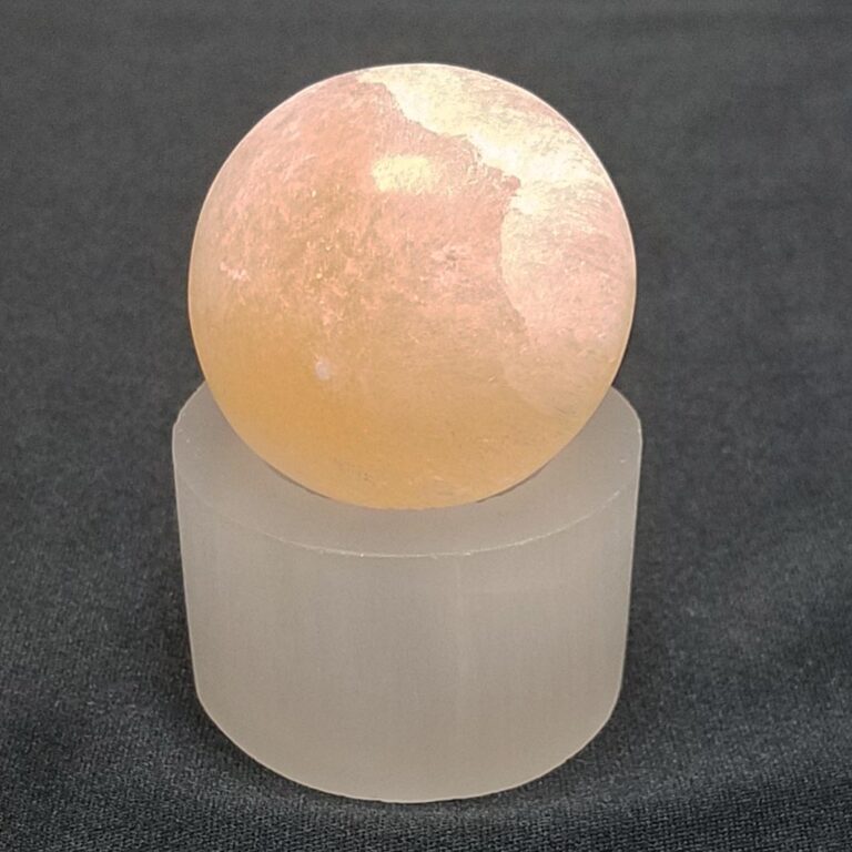 Selenite Sphere Display Stand, 3" dia.