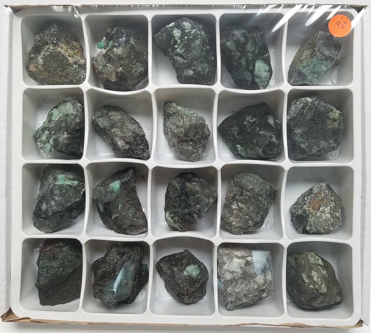 Rough Emerald Chunks Box