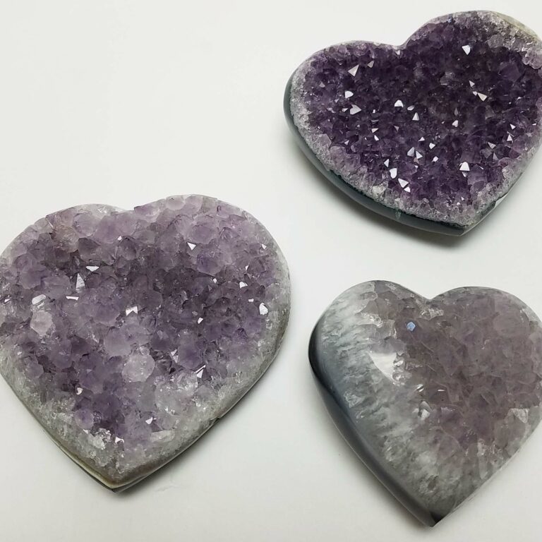 Polished Amethyst Druse Heart