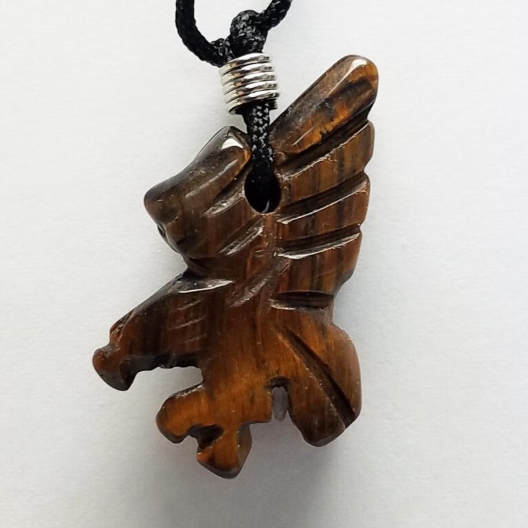Carved Gemstone Necklace: Eagle