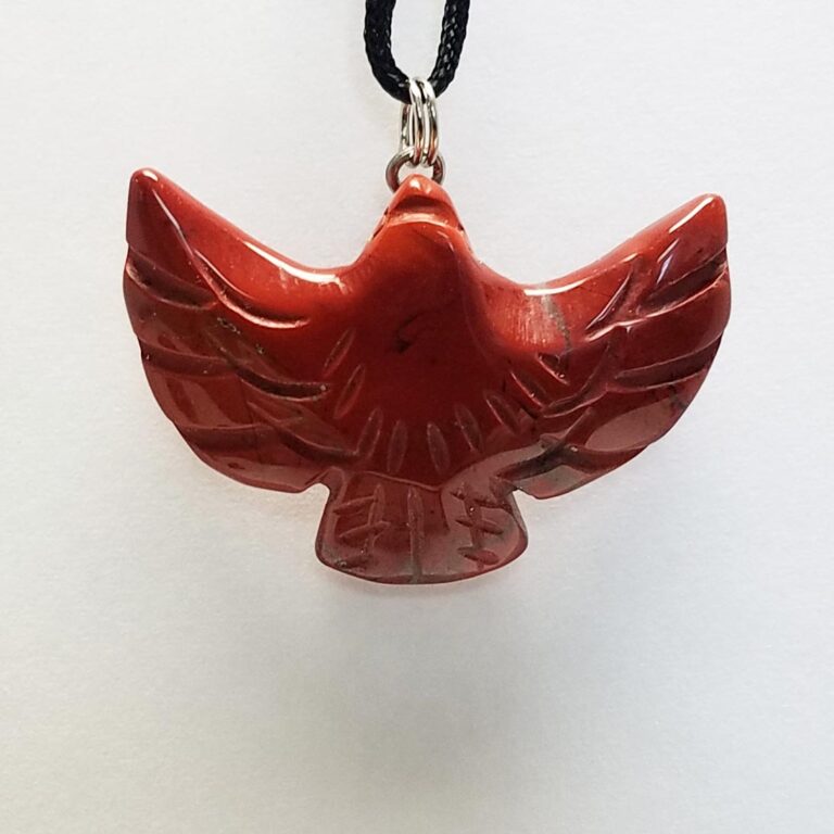 Carved Gemstone Necklace: Thunderbird