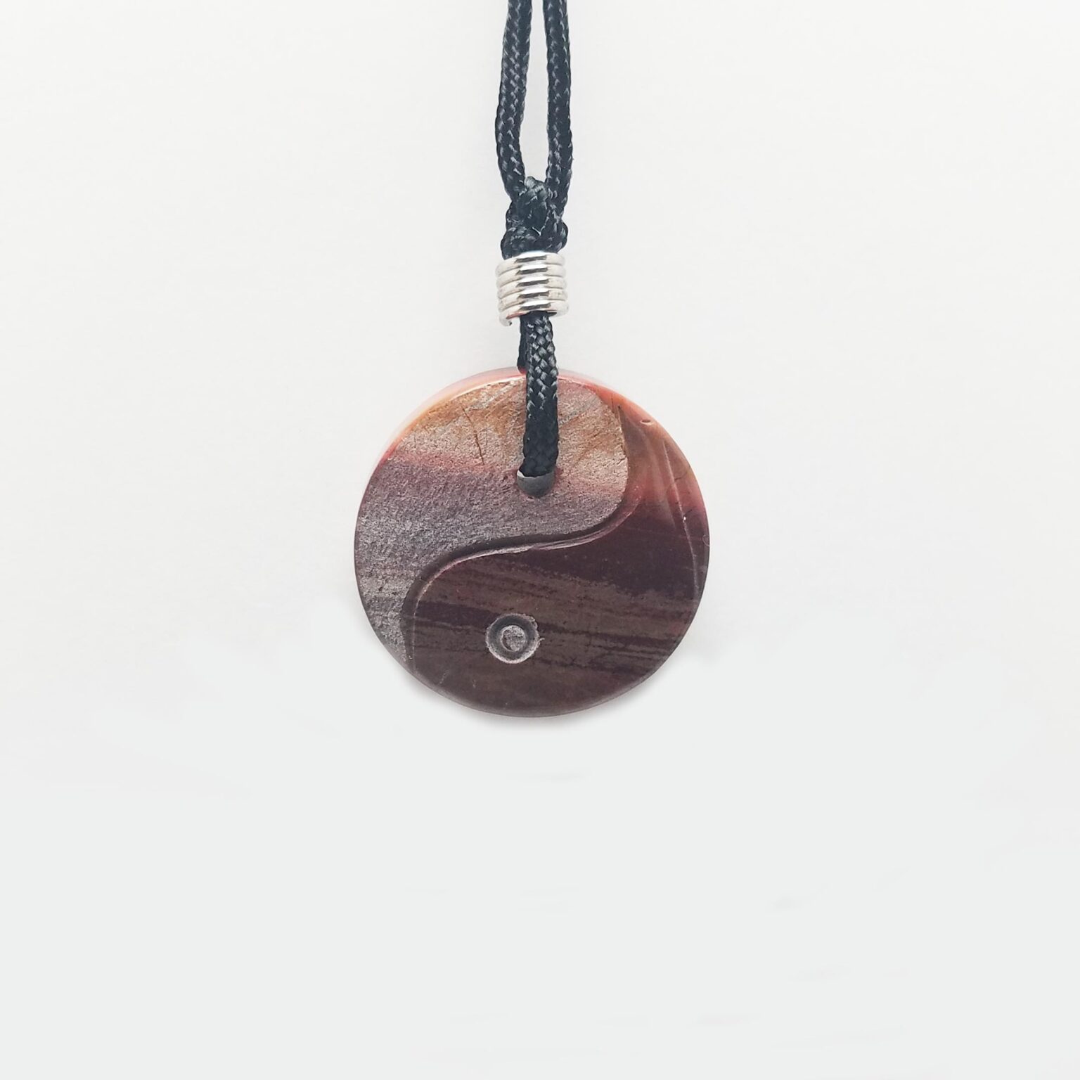 Carved Gemstone Necklace: Yin Yang