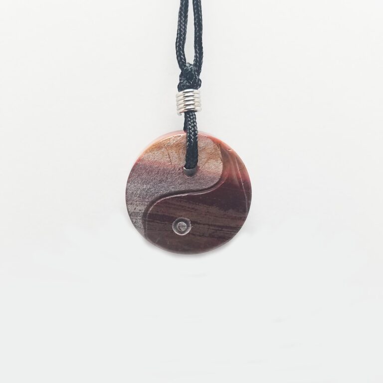 Carved Gemstone Necklace: Yin Yang