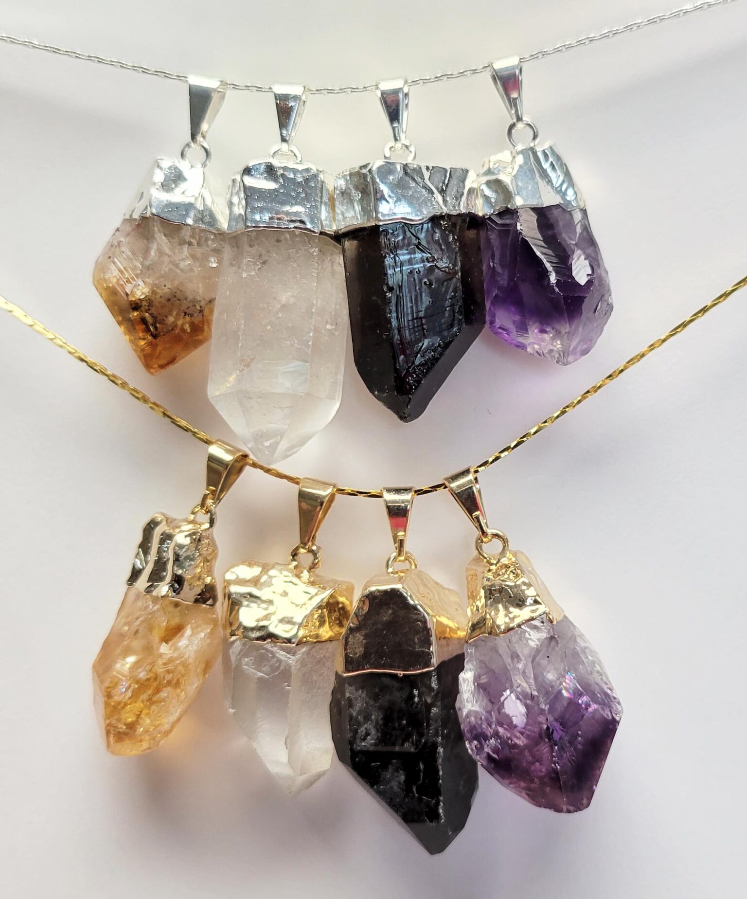 Plated Rough Point Pendant
