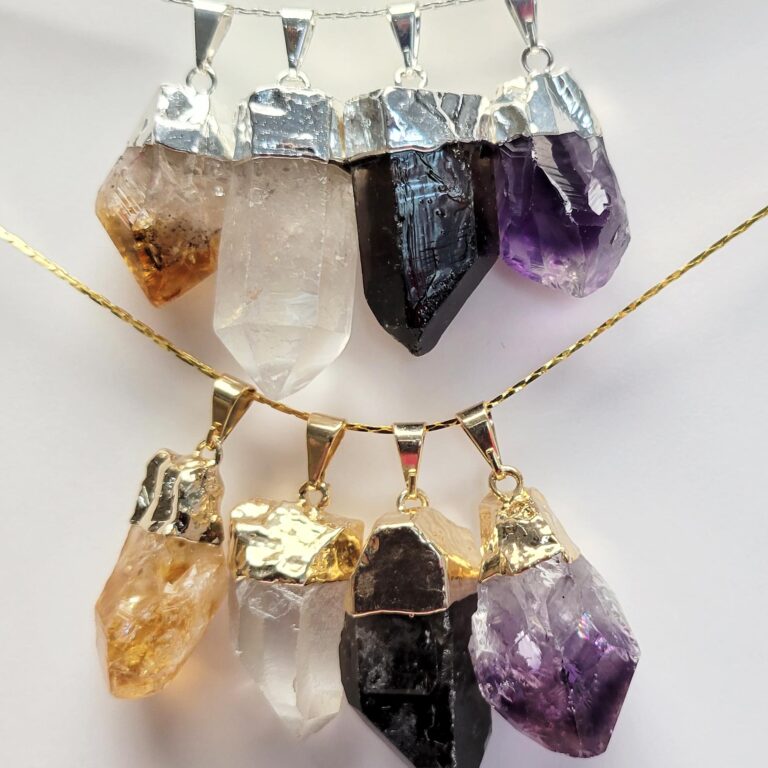 Plated Rough Point Pendant