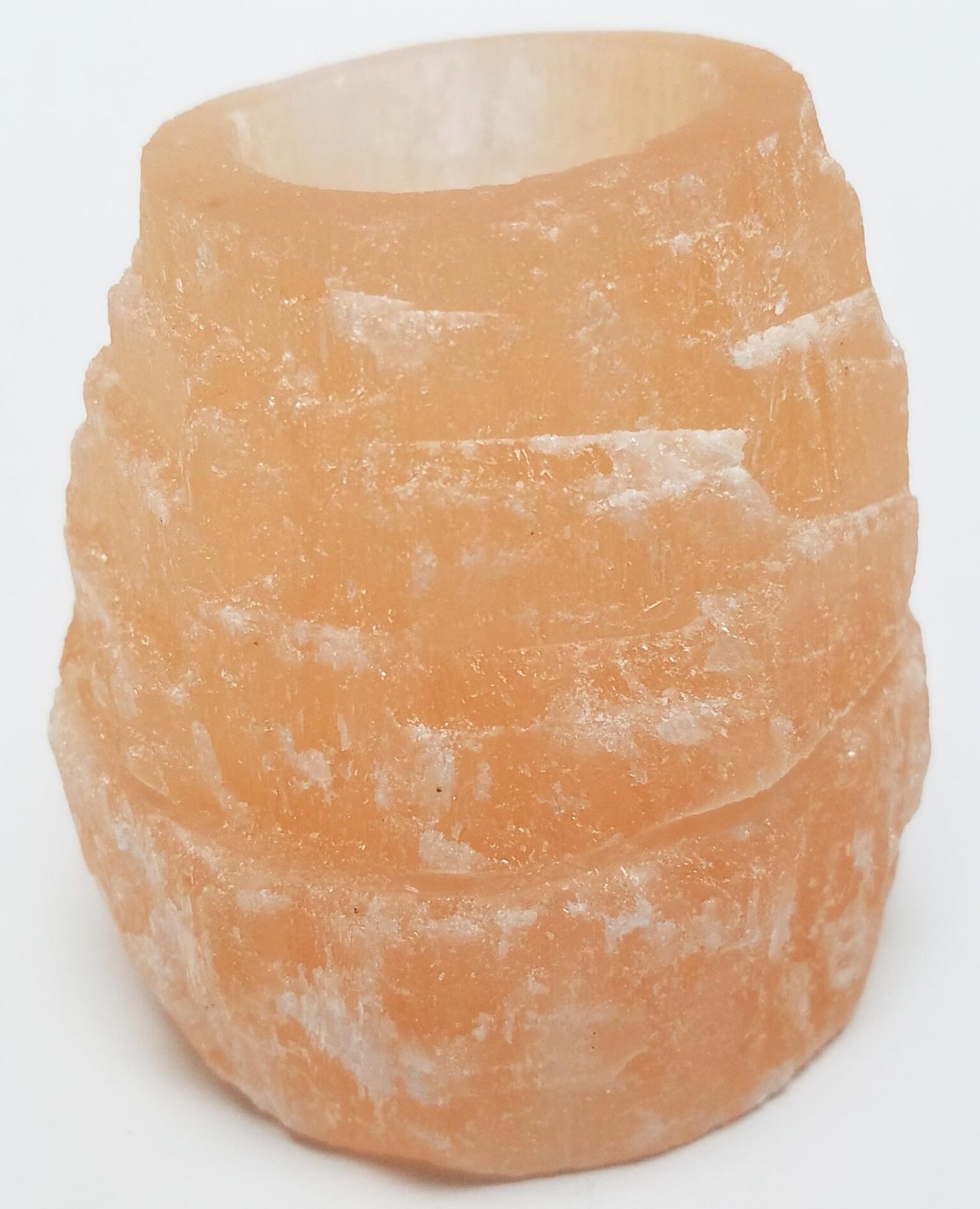 Orange Selenite Peak Candleholder