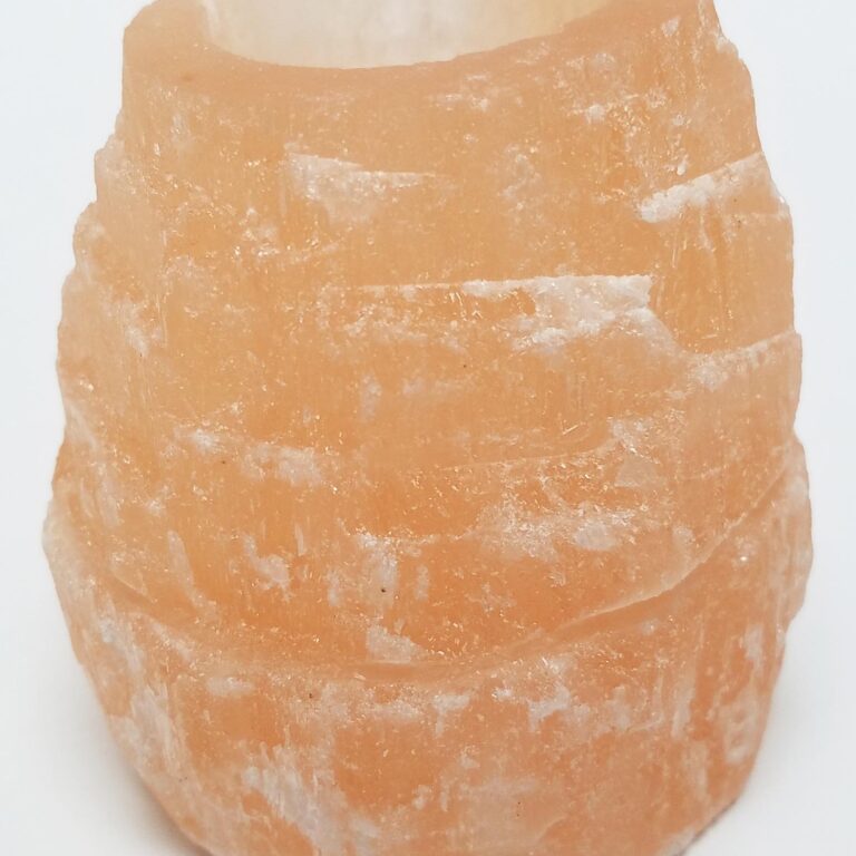 Orange Selenite Peak Candleholder