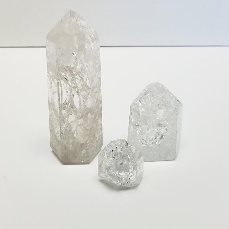 Polished Crackle Quartz Point