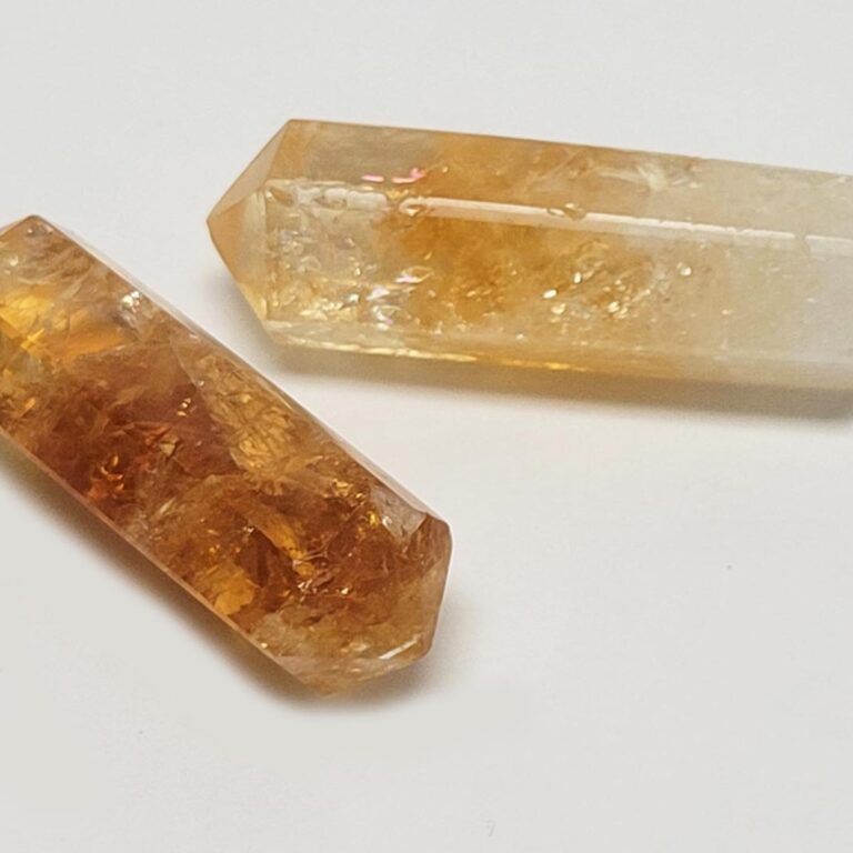 Polished Double Terminated Citrine Points