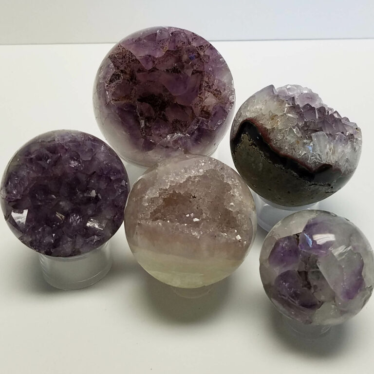 Polished Amethyst Geode Sphere