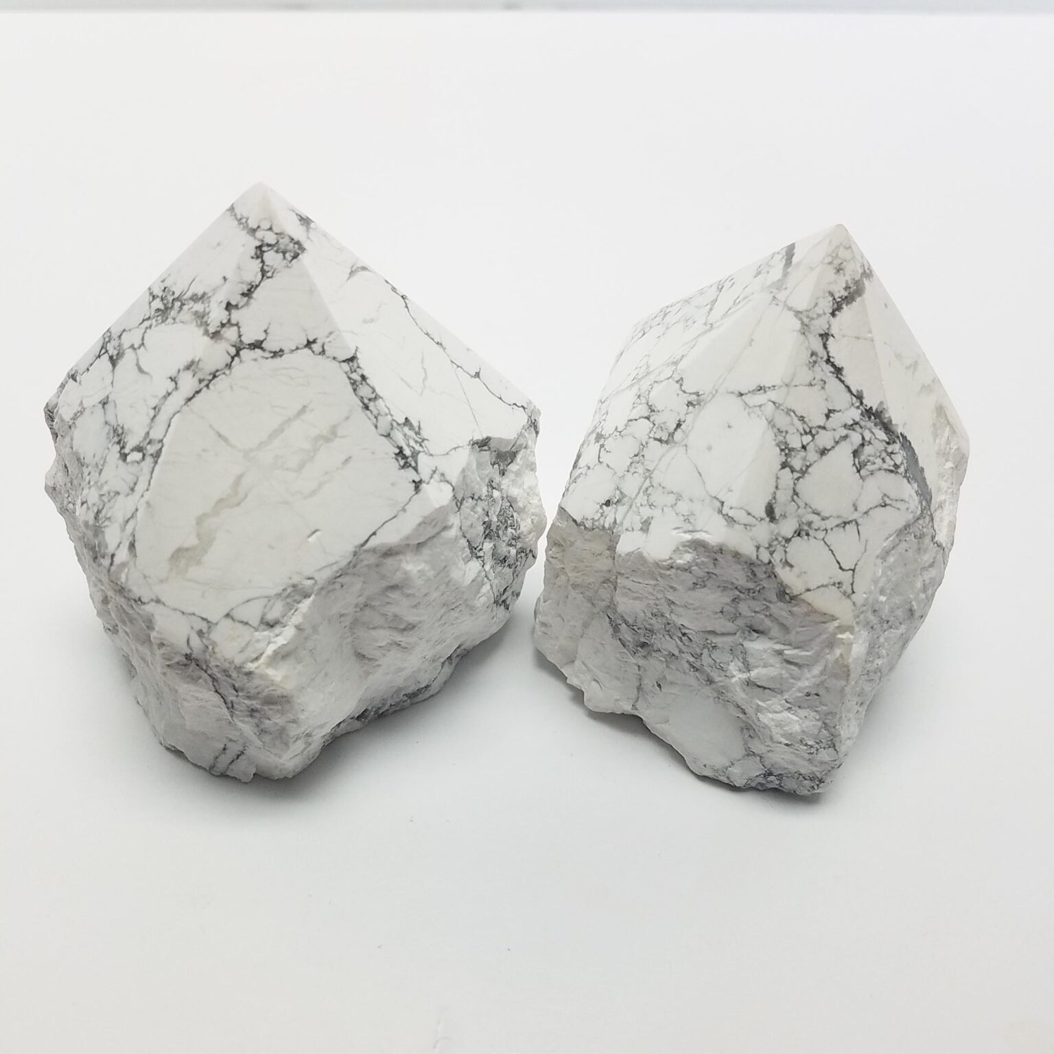 White Howlite Point w/ Natural Sides