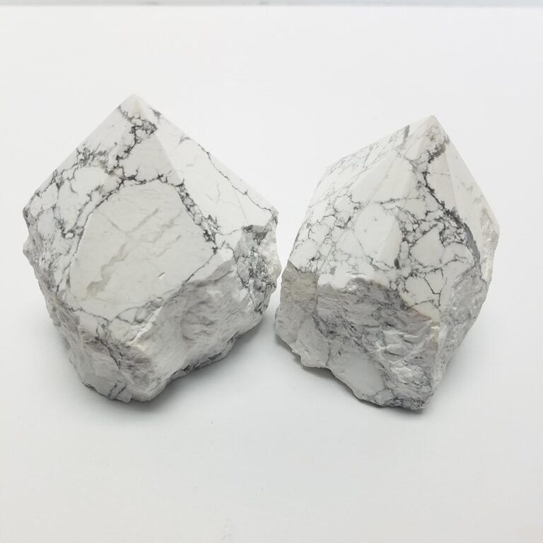 White Howlite Point w/ Natural Sides