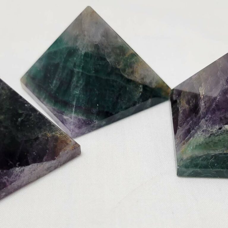 Rainbow Fluorite Pyramids