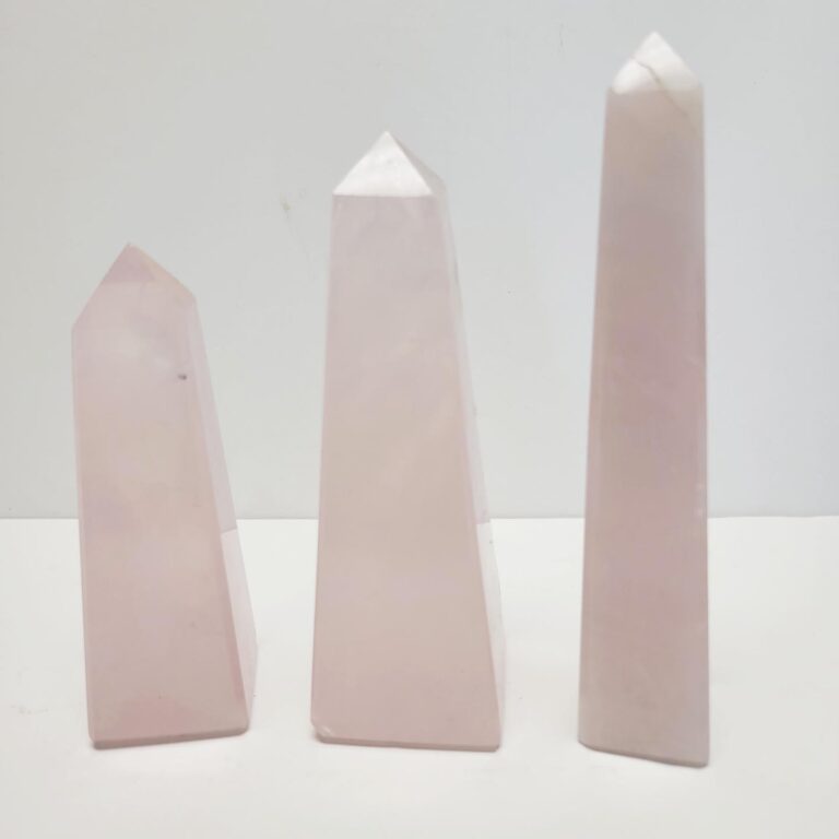 Polished Rose Quartz Obelisk