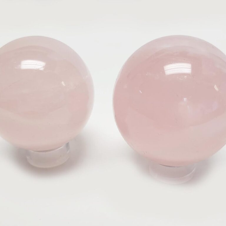 Polished Rose Quartz Spheres