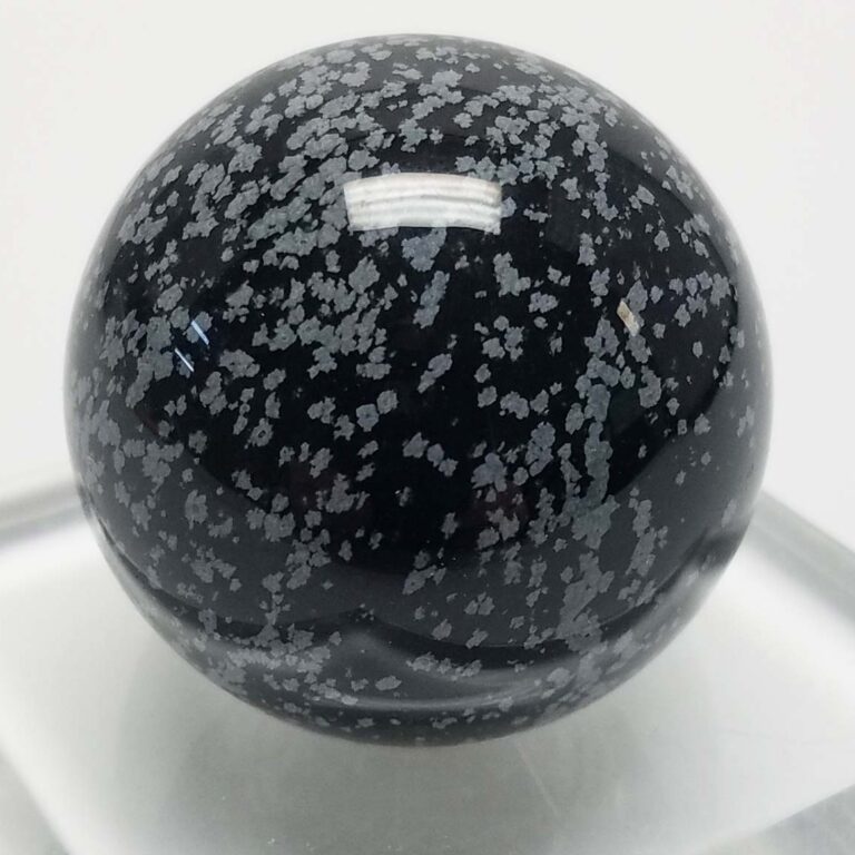 50mm Snowflake Obsidian Sphere