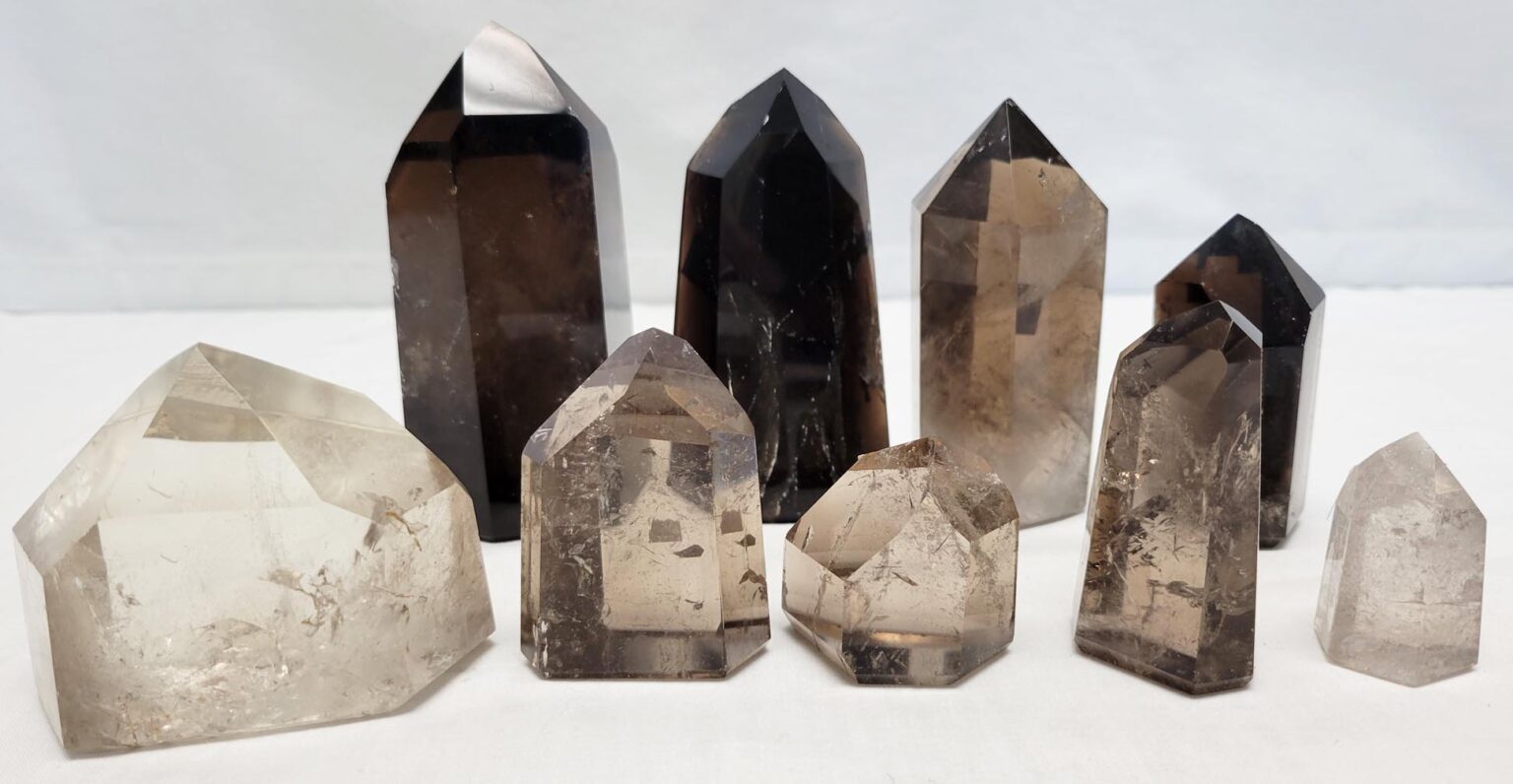 Polished Smoky Quartz Points