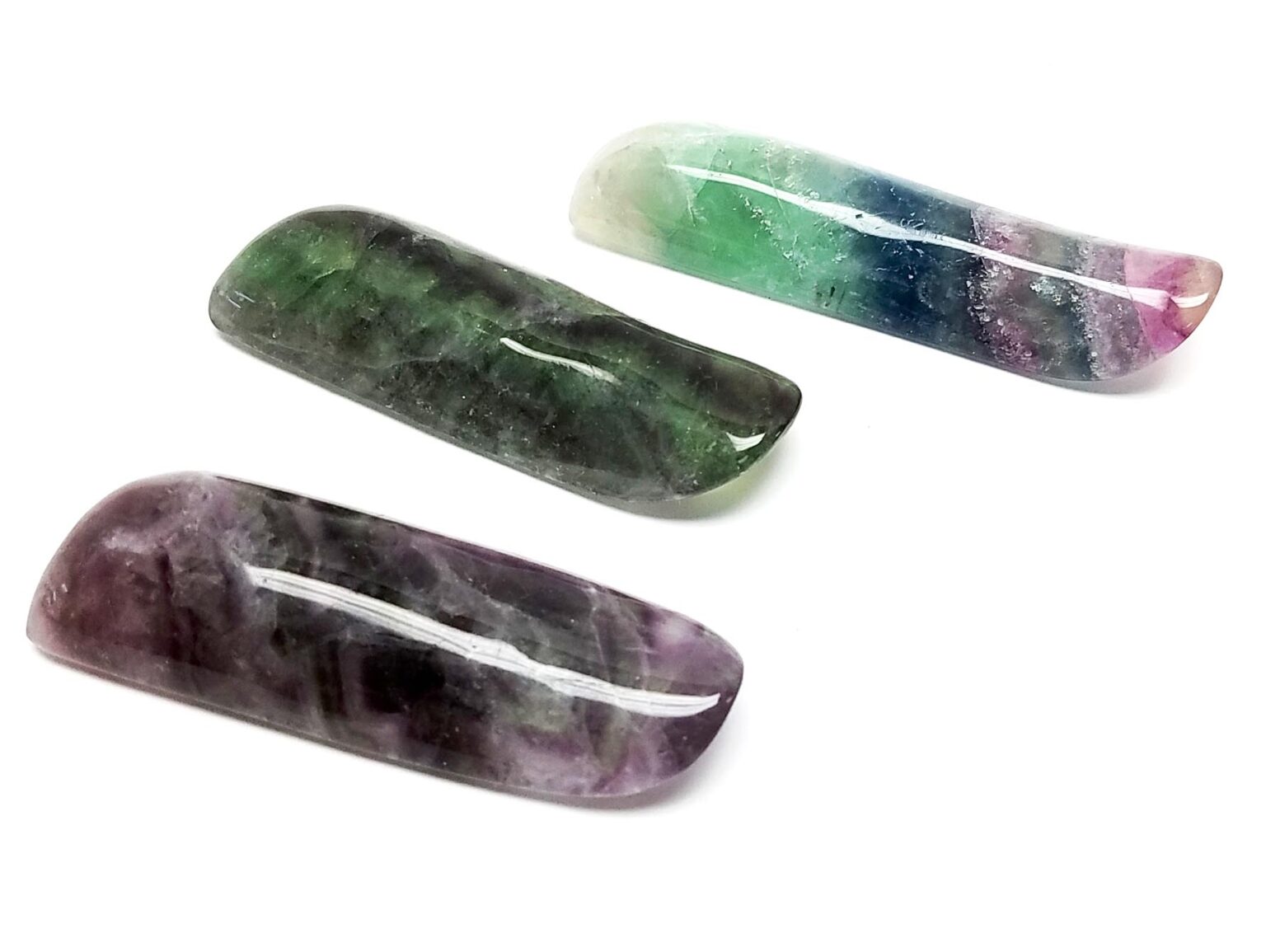 Rainbow Fluorite Curved Massage Wand