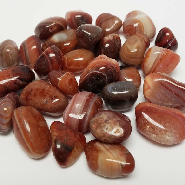 Red Banded Agate Tumbled Stone