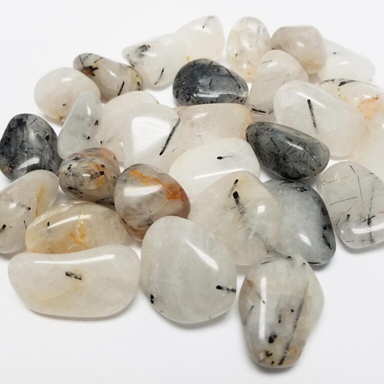 Tourmalated Quartz Tumbled Stone