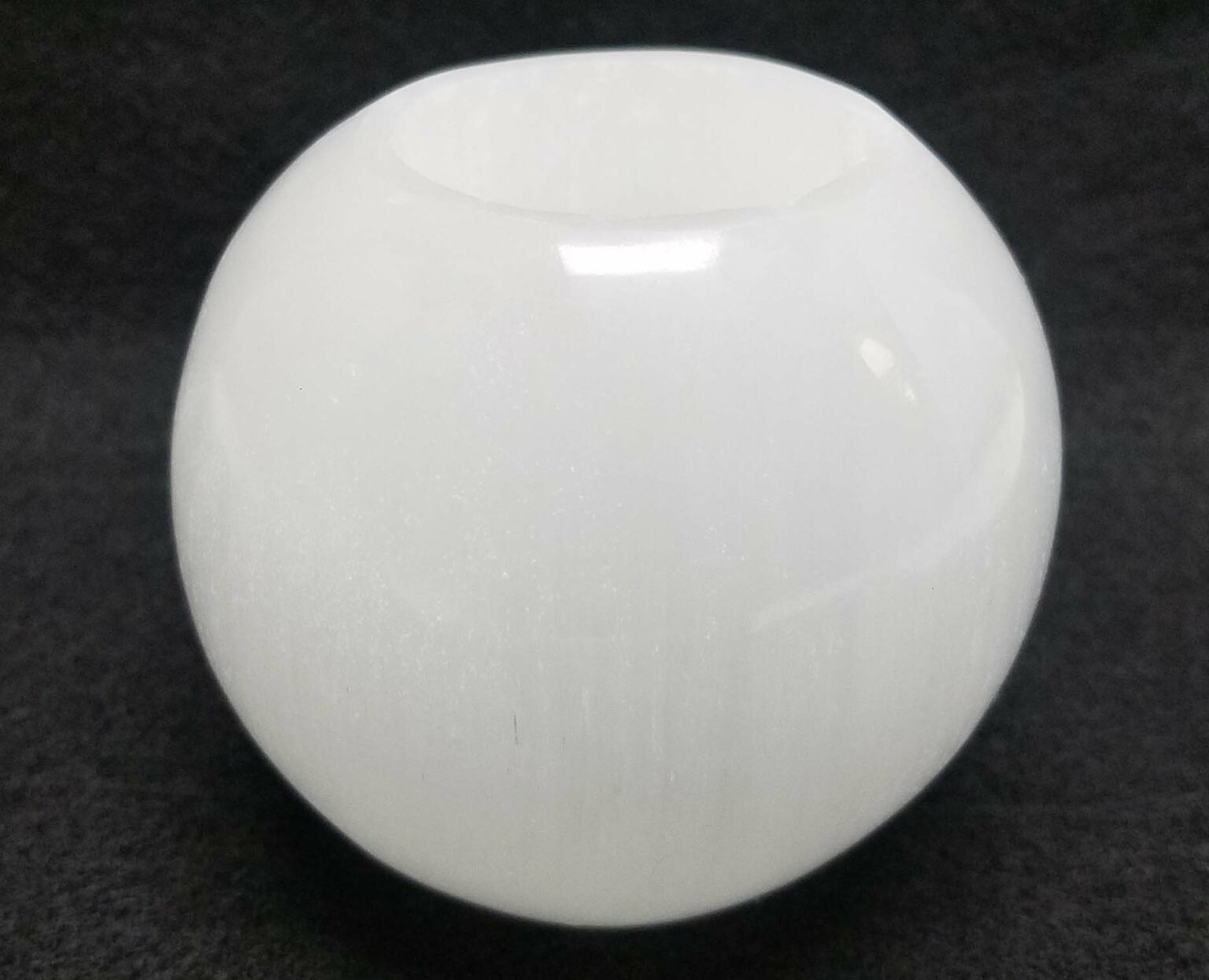 White Iceball Shaped Candleholder