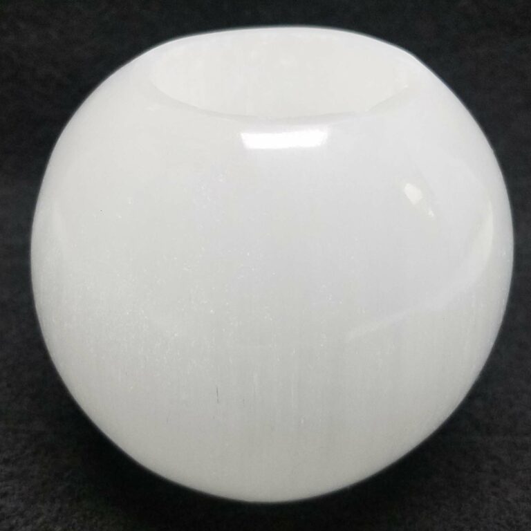 White Iceball Shaped Candleholder