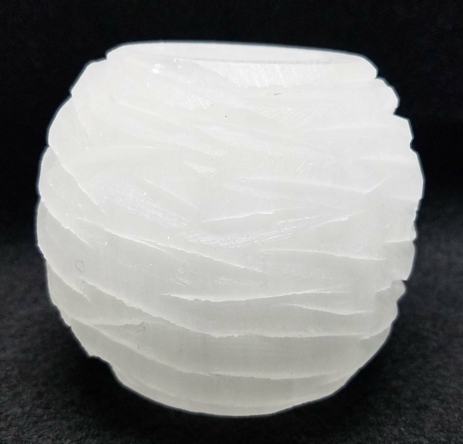 Snowball Shaped White Candleholder
