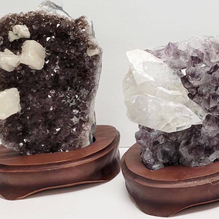 Amethyst on Wood Base Extra Quality