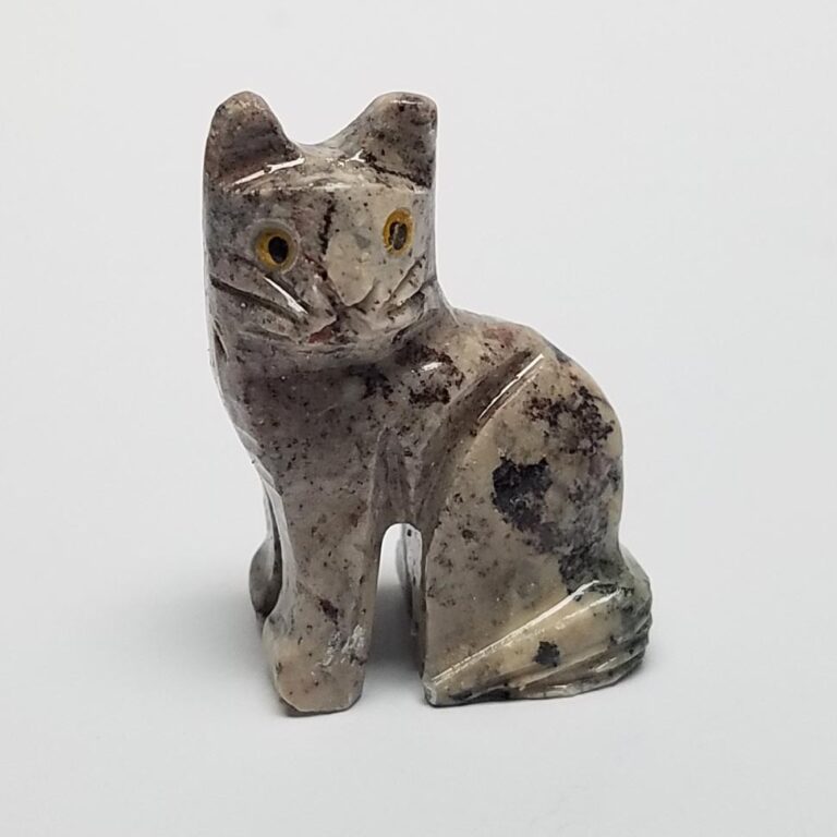 Carved Soapstone Cat (10 pcs. per pkg.)