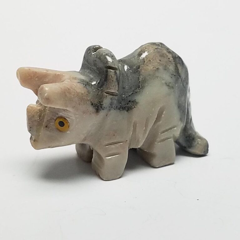Carved Soapstone Triceratops (10 pcs. per pkg.)