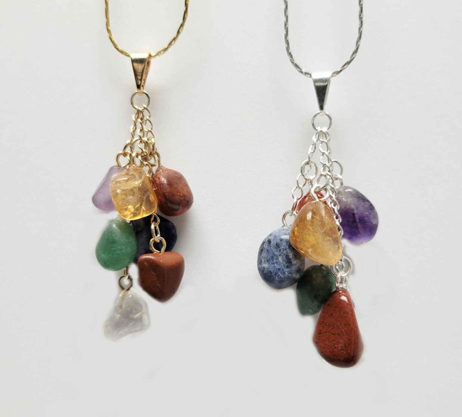 Plated Tumbled Stone Chakra Set
