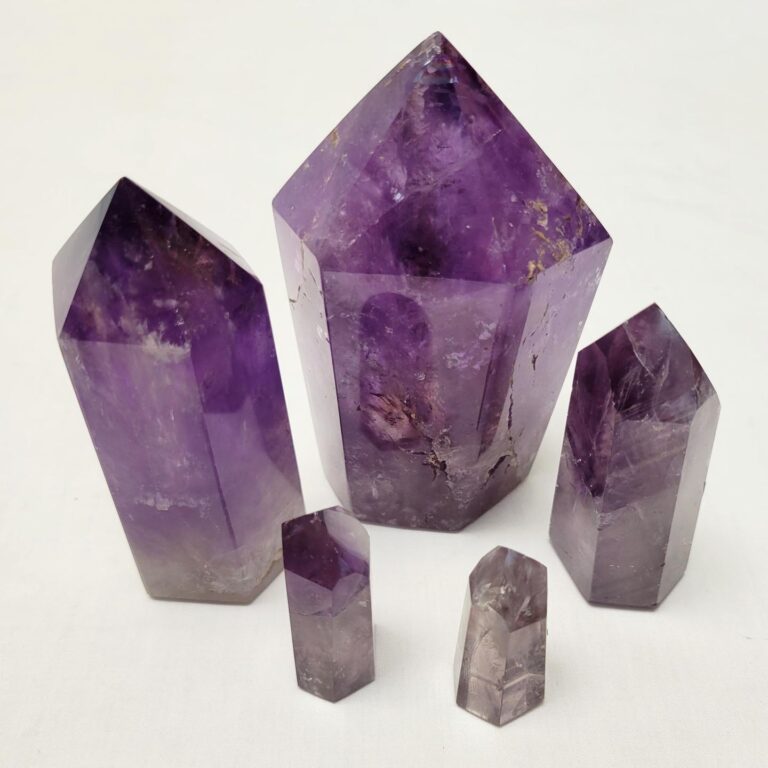Polished Amethyst Crystal Points, A-Grade