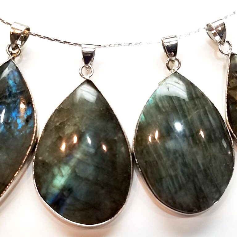 Silver Plated Labradorite Pendant
