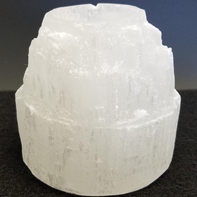 White Selenite Peak Candleholder