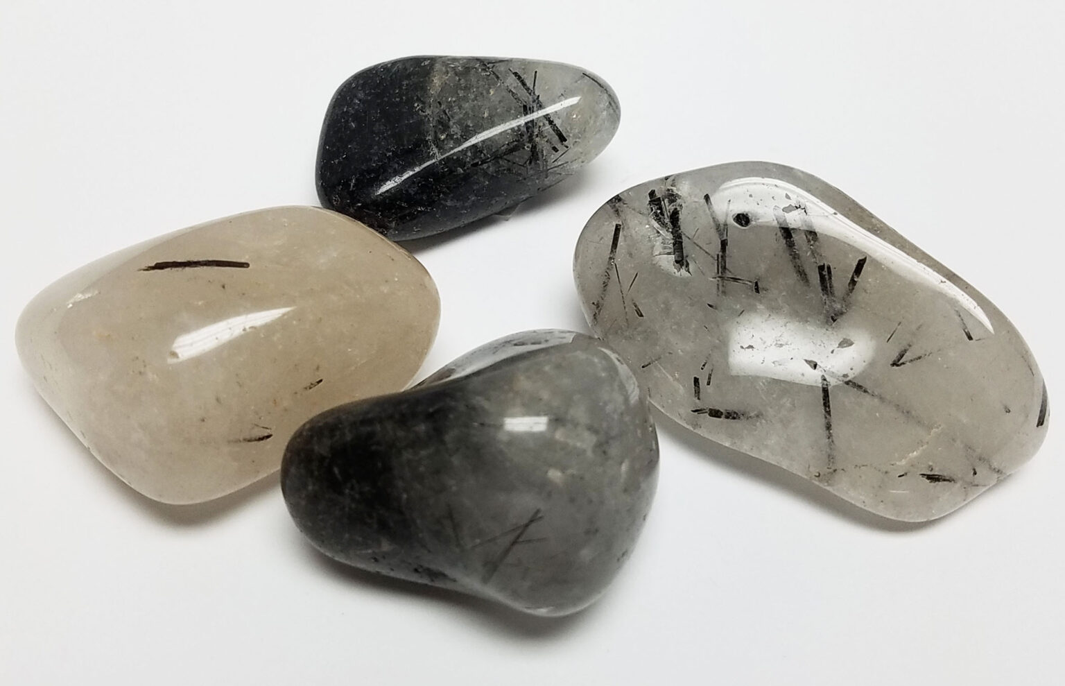 Polished Tourmalated Quartz Pebbles