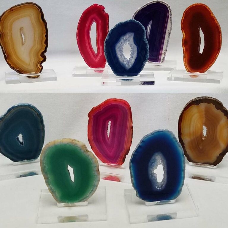 Agate Thin Slice #1 on Acrylic Base