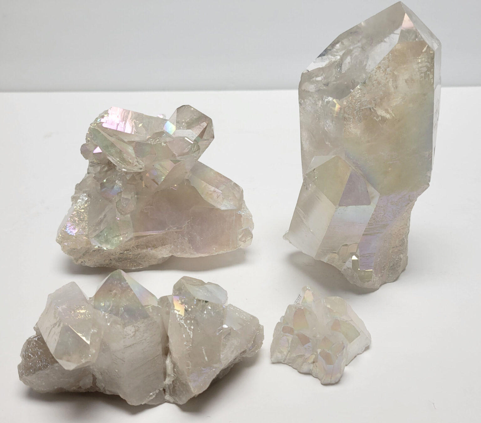 Angel Aura Quartz Clusters